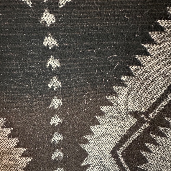 Vintage Paris Blues Southwestern Print Hooded Coat Wool Blend, Brown, Size large - Picture 8 of 10